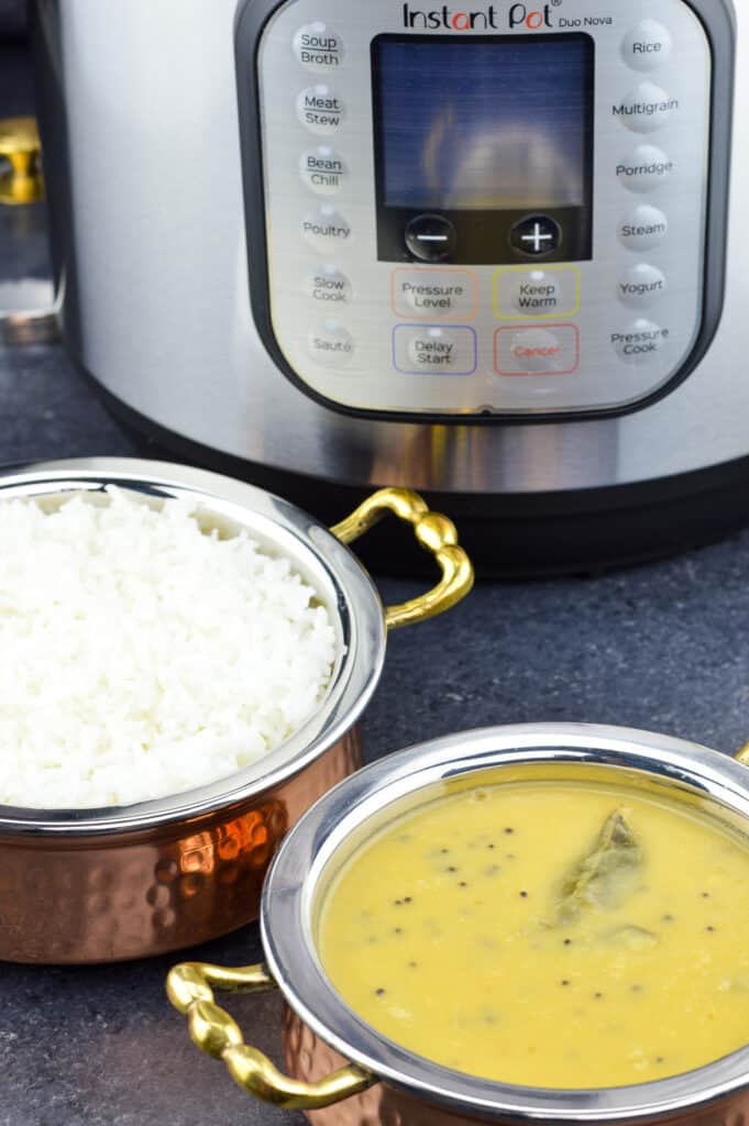 How to Cook Instant Pot Dal and Rice Together (Pot in Pot Method)