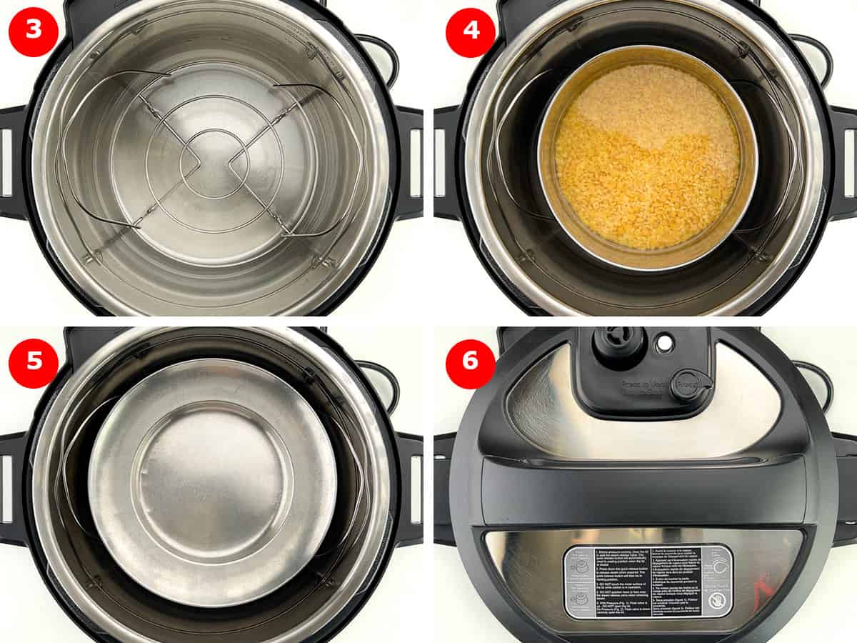 step by step photos of cooking dal in the instant pot